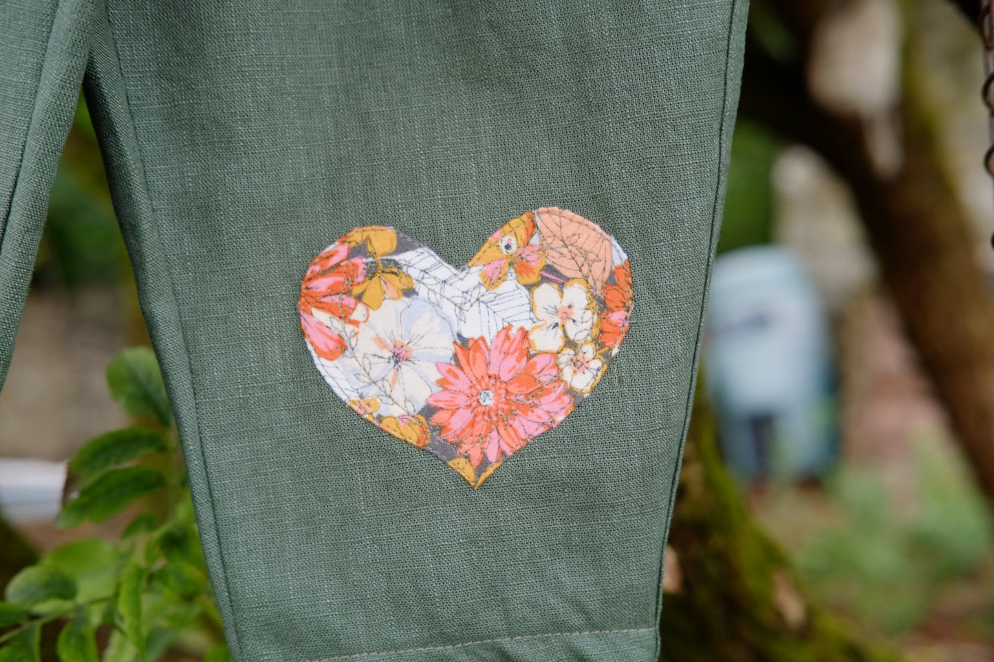 Autumn Bloom Linen-Cotton Toddler Trousers