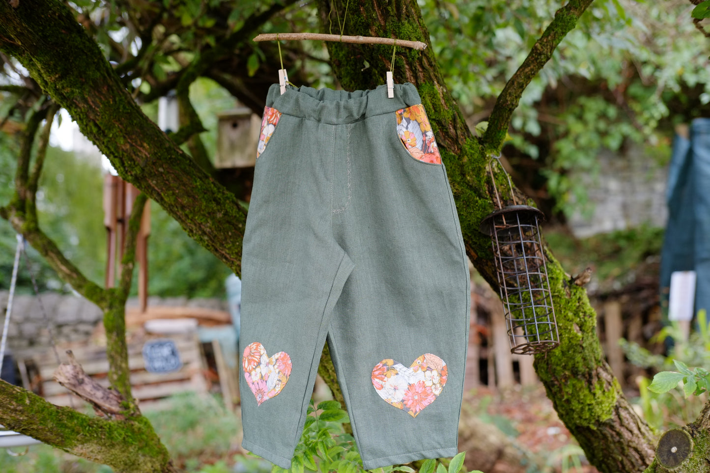 Autumn Bloom Linen-Cotton Toddler Trousers